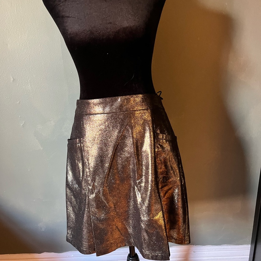 Metallic Gold Women's Skirt